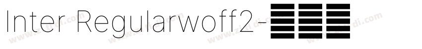 Inter Regularwoff2字体转换